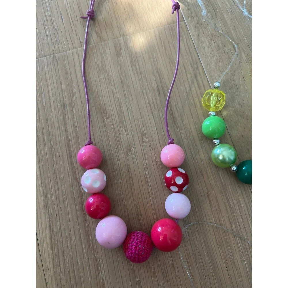Toddler Girls Bubblegum Necklaces Bundle Lot - Picture 3 of 8